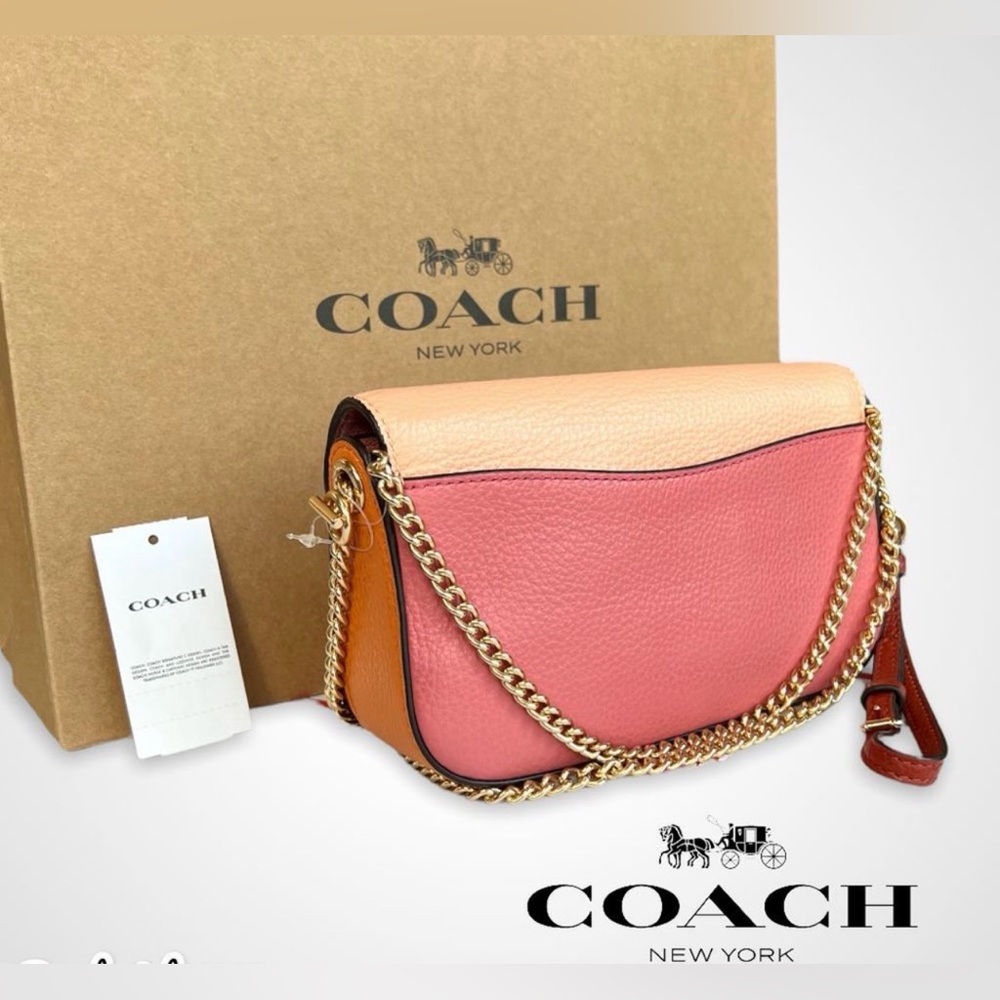 Coach KLEO In Colorblock Leather Shoulder/Crossbody And Matching Wallet Set - Picture 3 of 8